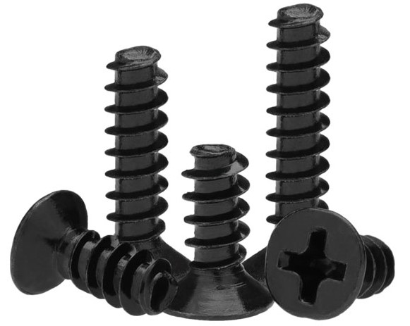 十字沉頭平尾自攻釘黑色